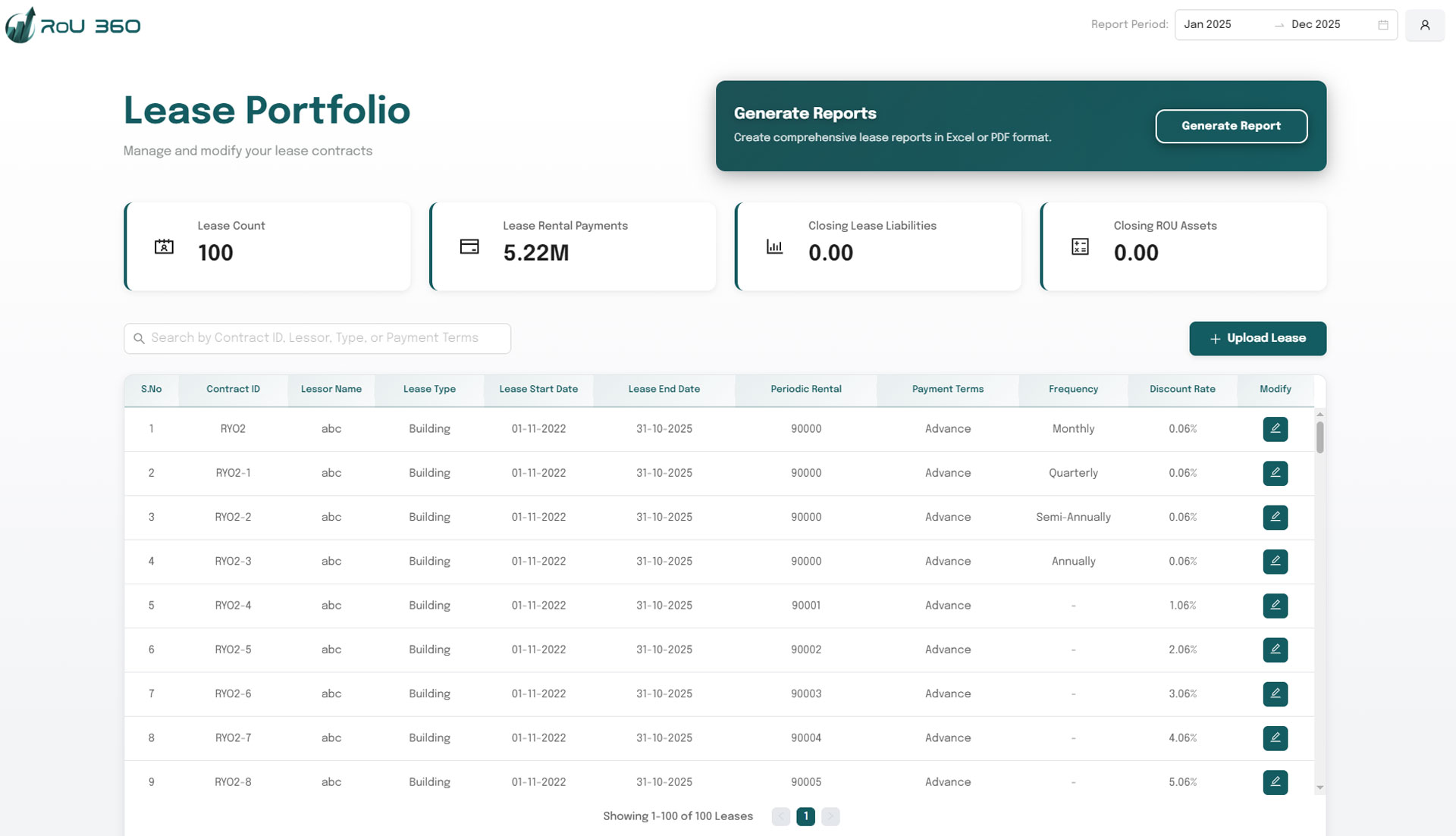 ROU 360 IFRS 16 Software