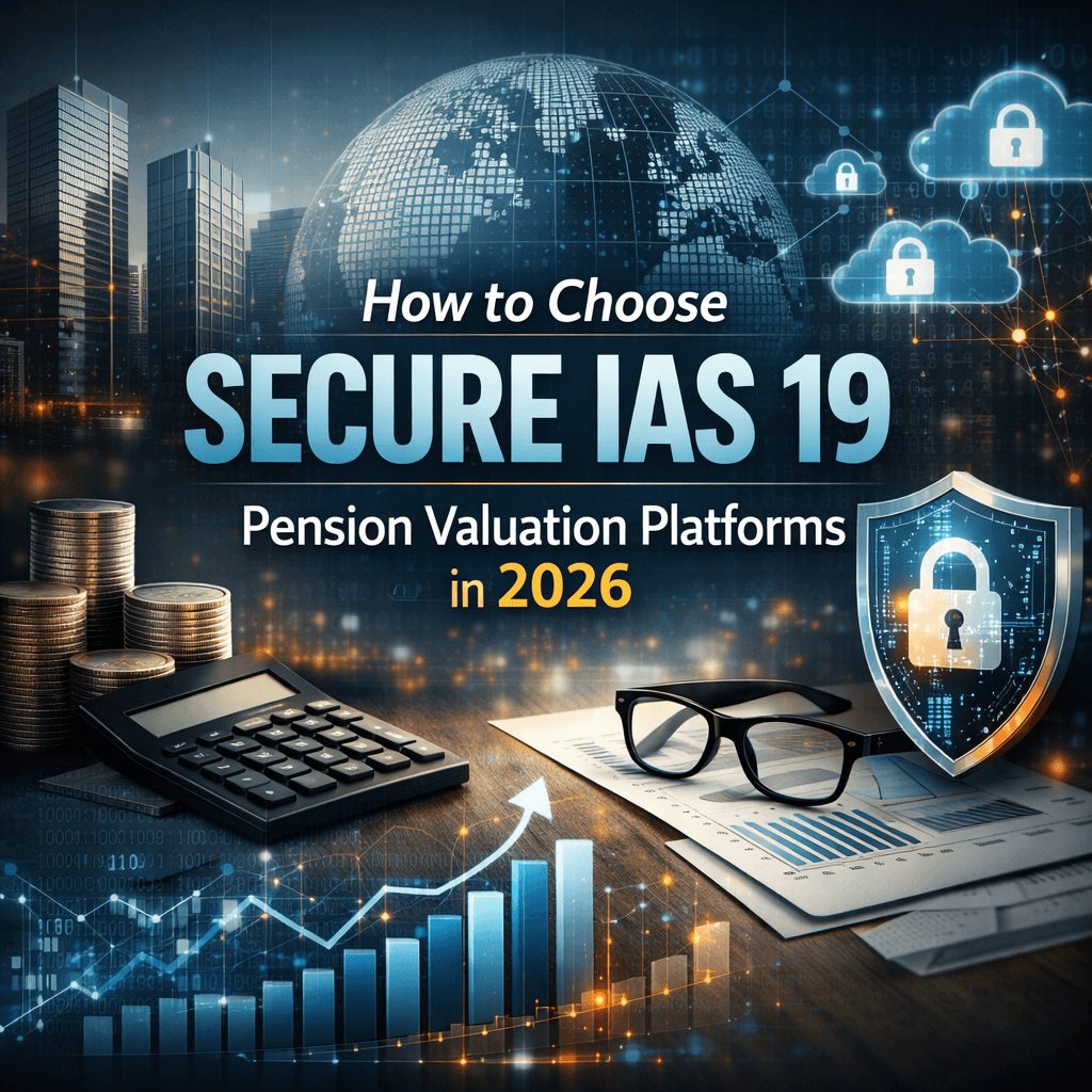 Secure IAS 19 pension valuation platforms in 2026 featuring financial analytics, encryption security, and digital compliance tools